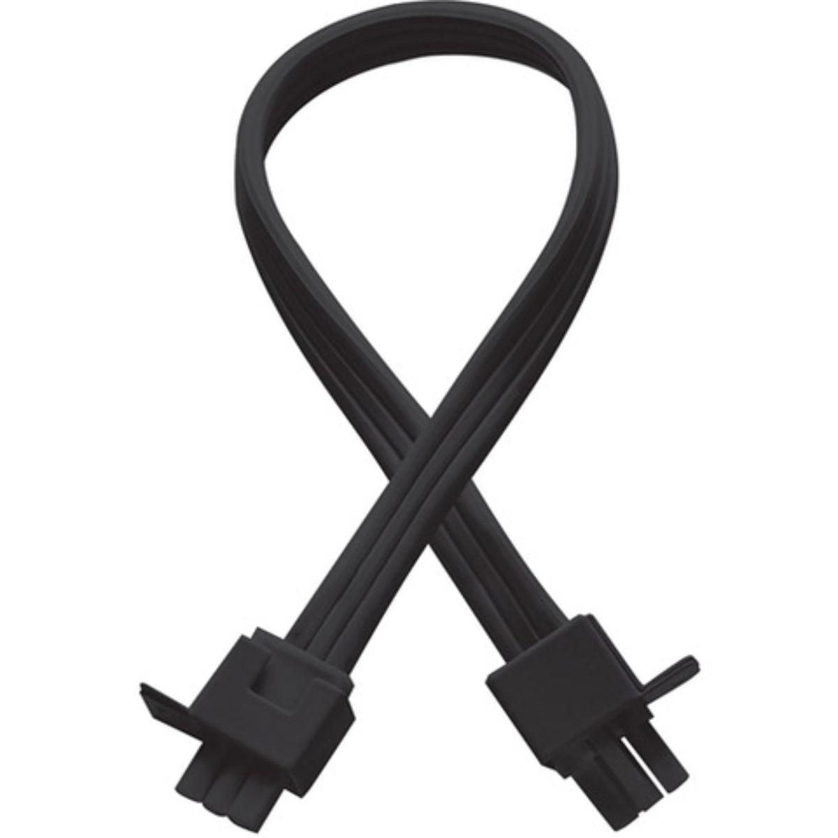 12in. Interconnect Cable For Undercabinet Lights, Black Finish