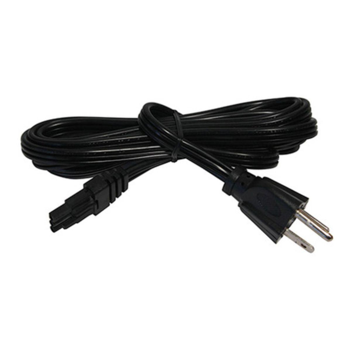 6ft Grounded Plug-in Power Cord For Undercabinet Lights, Black Finish - Bees Lighting