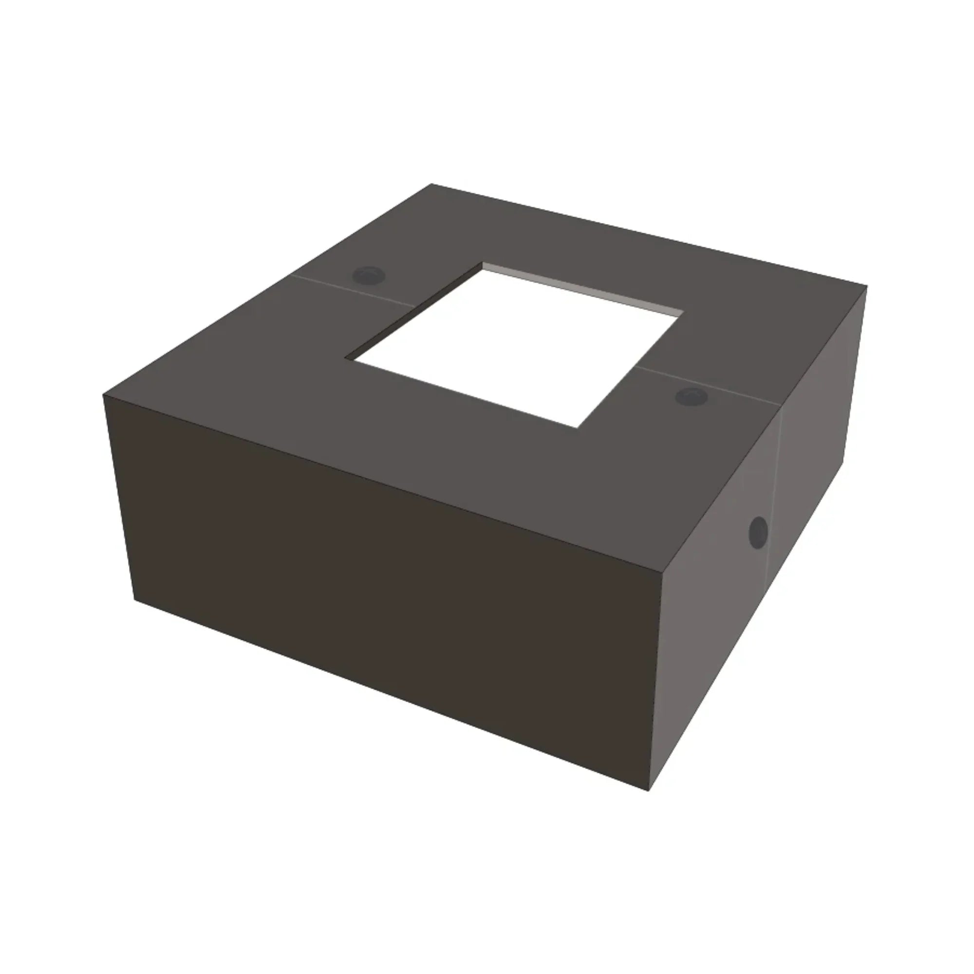 Poles Base Cover 5 Inches Square Steel Pole 2 Pieces Steel With (4) Screws