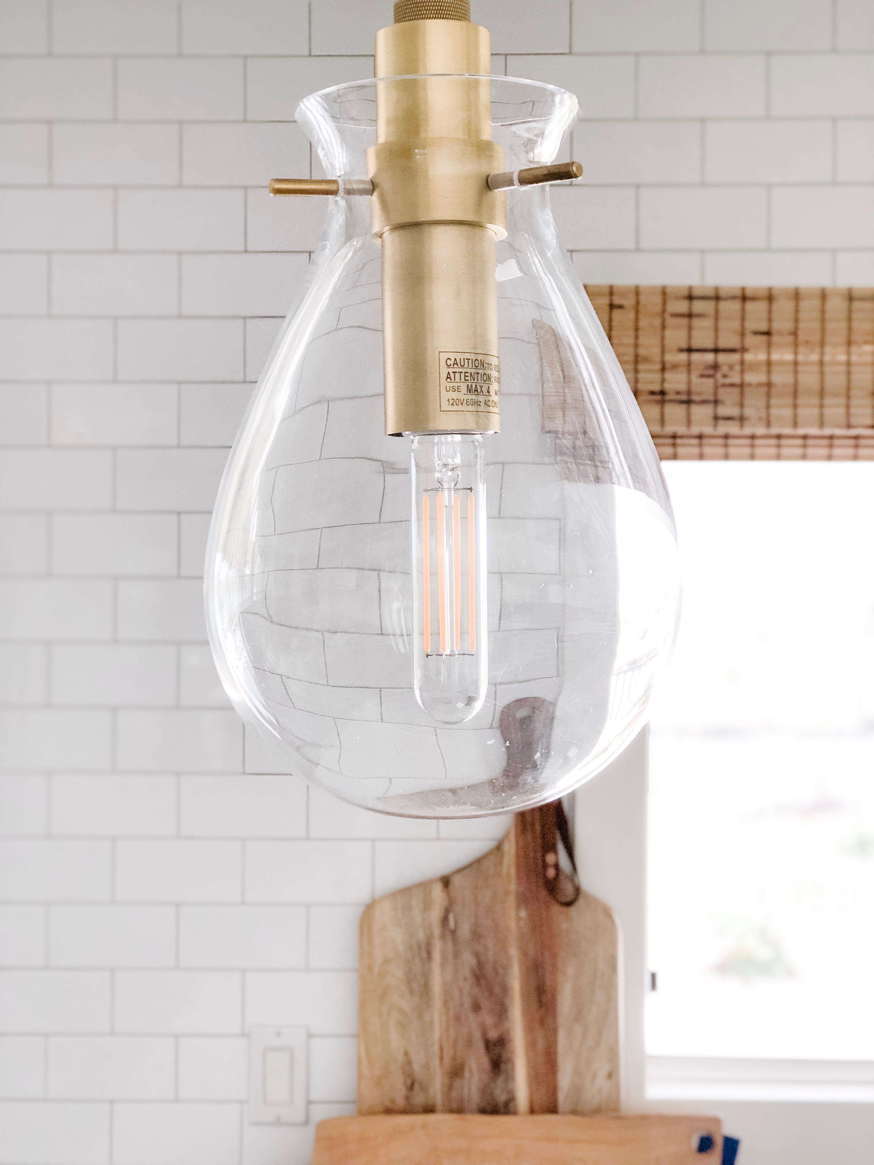 Ivy 8 In. LED Pendant Light Brass Finish - Bees Lighting