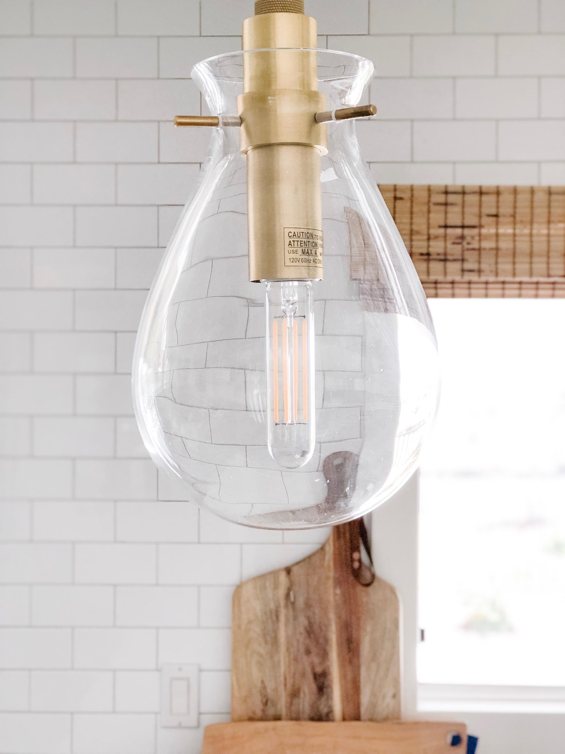 Ivy 8 In. LED Pendant Light Brass Finish - Bees Lighting