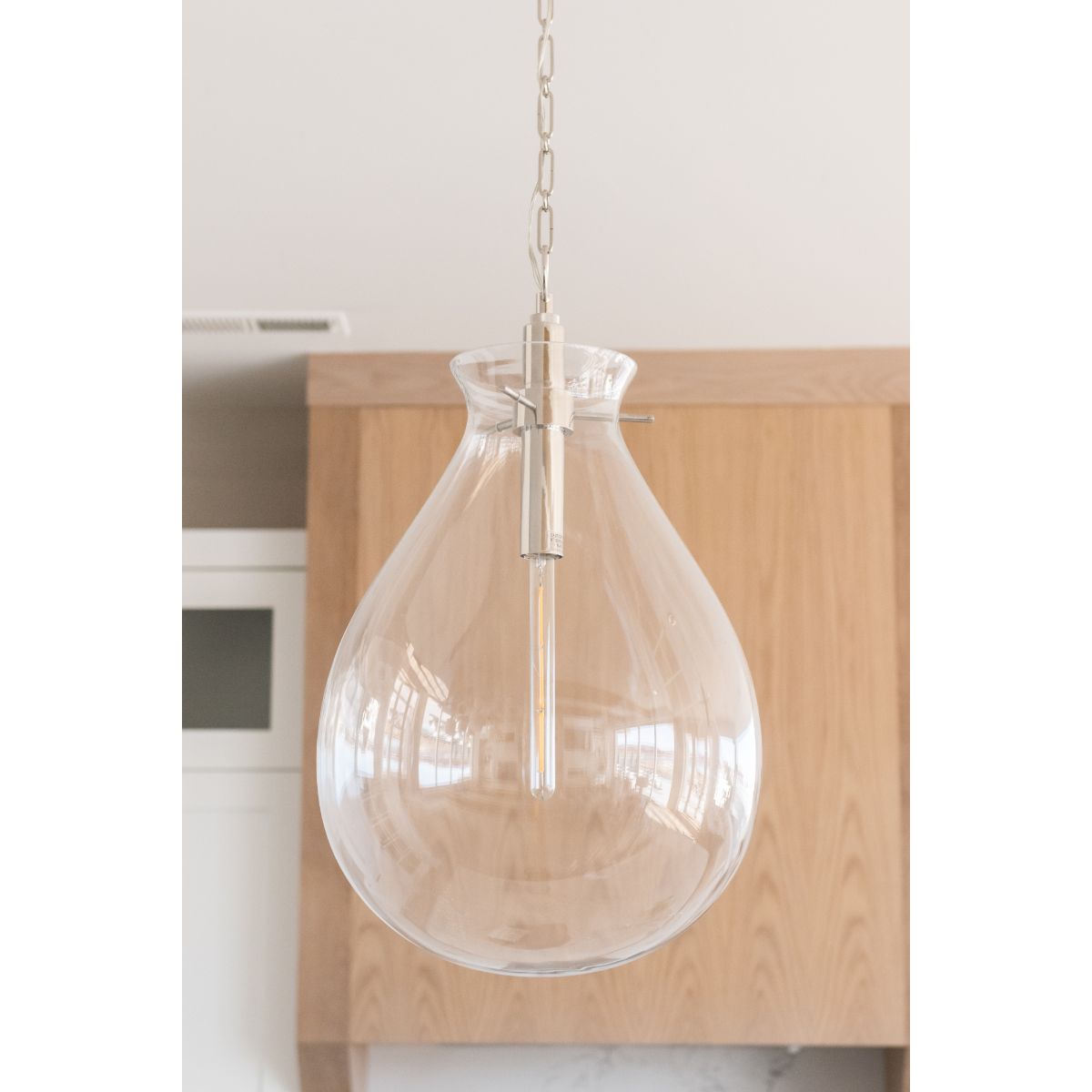Ivy 18 In. LED Pendant Light Polished Nickel Finish - Bees Lighting