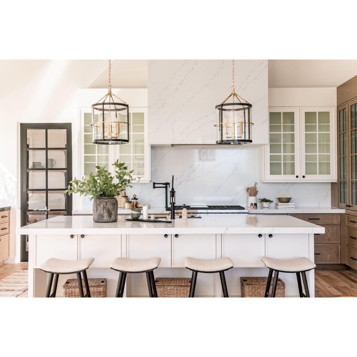 Ren 18 In. 6 Lights Pendant Light Old Bronze Finish - Bees Lighting
