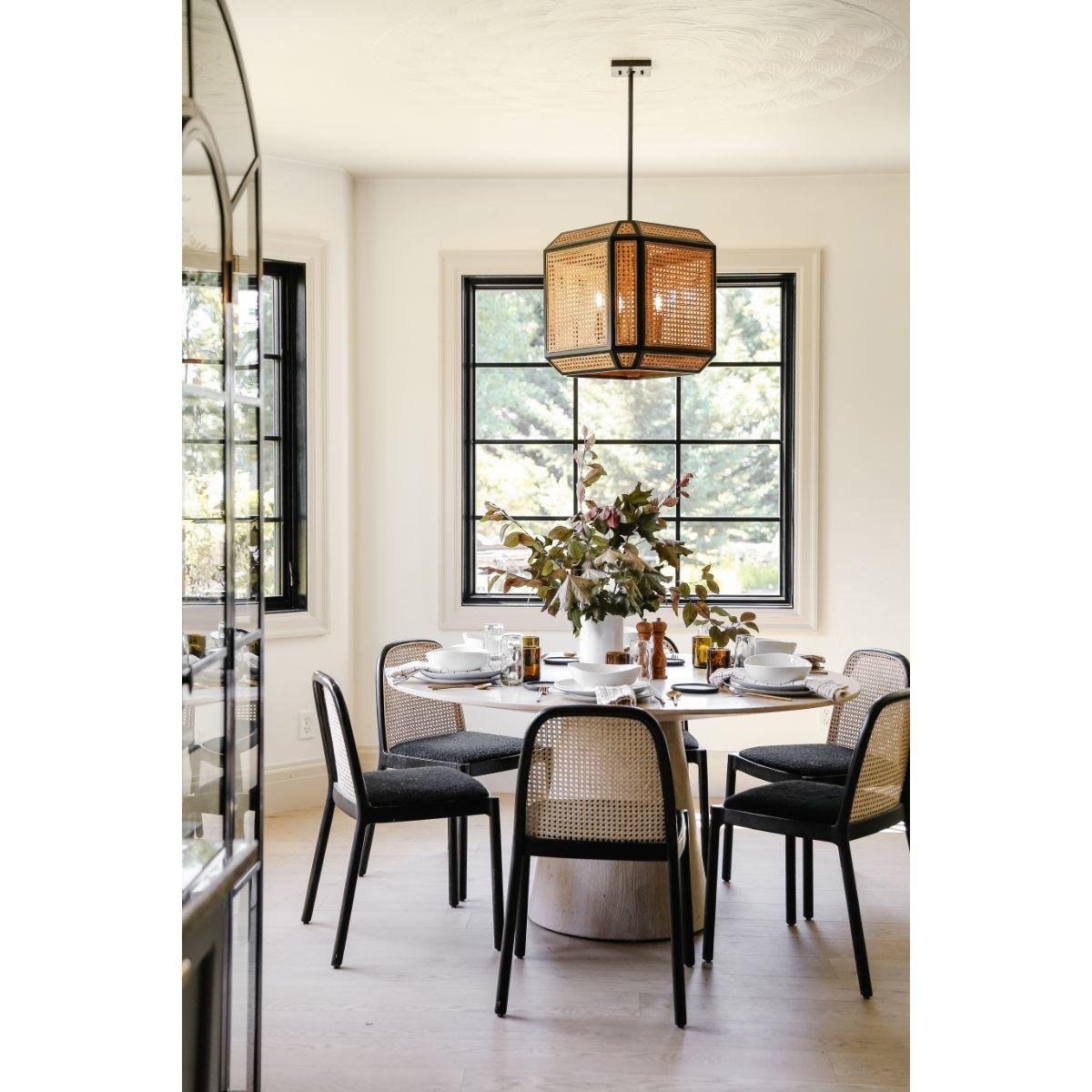 Georgia 18 in. 4 Lights Pendant Light Old Bronze Finish - Bees Lighting
