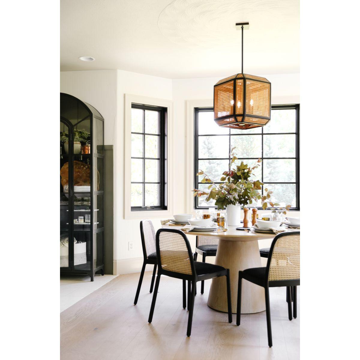 Georgia 18 in. 4 Lights Pendant Light Old Bronze Finish - Bees Lighting