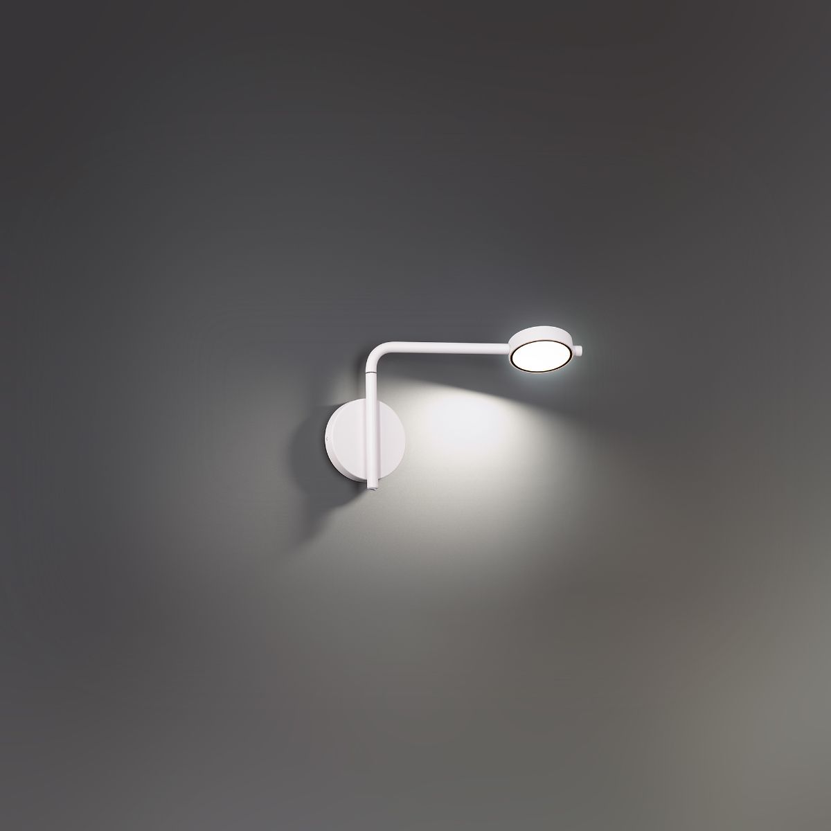 Elbo 14" LED Swing Arm, 3CCT, White Finish - Bees Lighting
