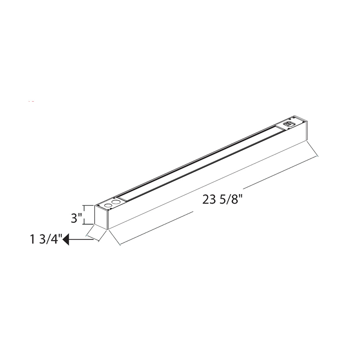 LED Strip Light Fixture, 20W, 2920 Lumens, 30K/35K/40K, 120-277V, Black, Louvers Lens