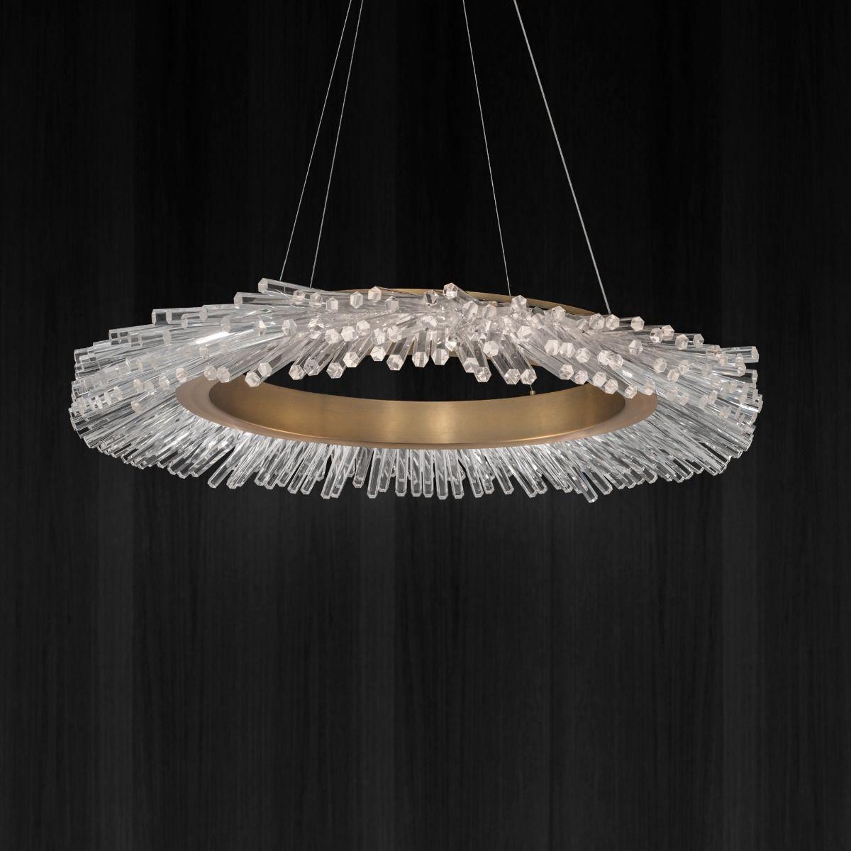 Benediction 36 in. LED Pendant Light Selectable CCT Brass Finish