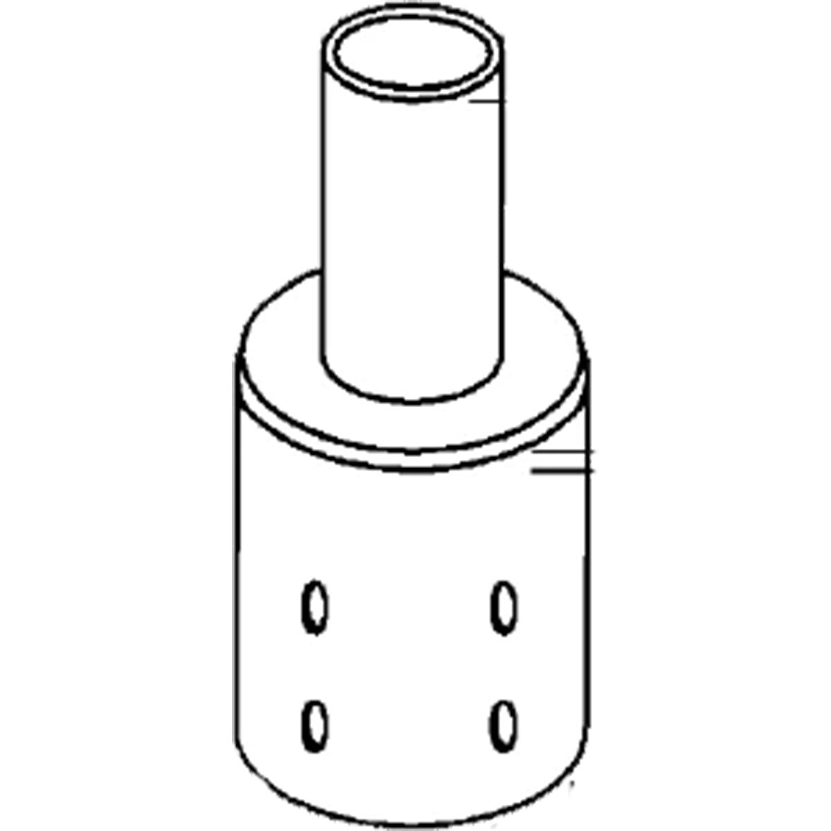 Poles Pole Adaptor For 2 3/8 Inches Tenon To 4 Inches Round Pole, Bronze Finish - Bees Lighting