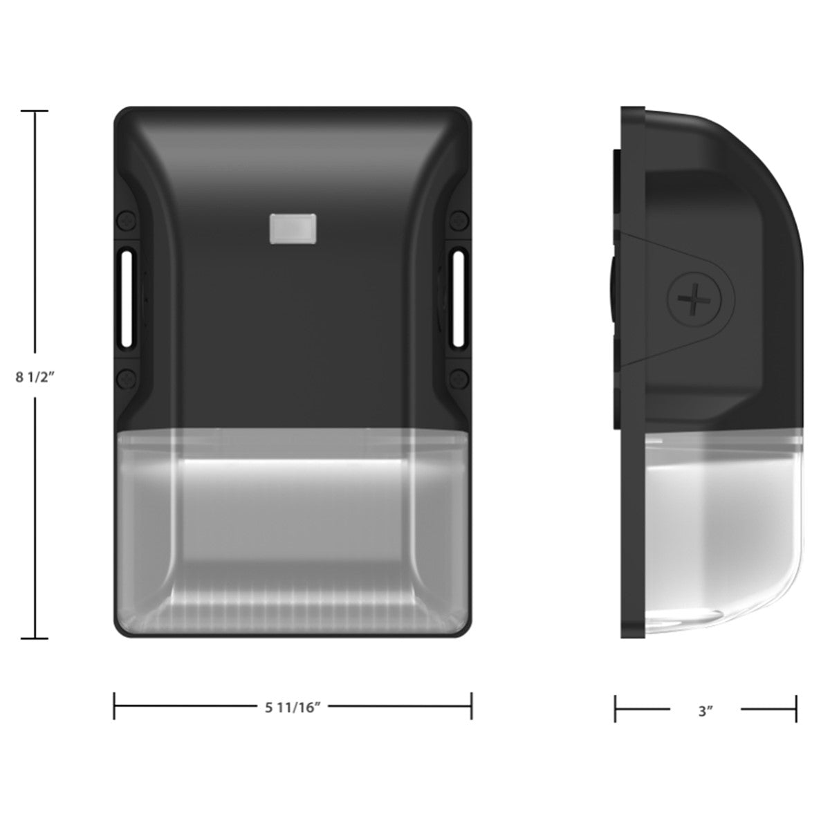 LED Mini Wall Pack With Photocell, 30W, 4300 Lumens, 30K/40K/50K, 120-277V, Bronze - Bees Lighting