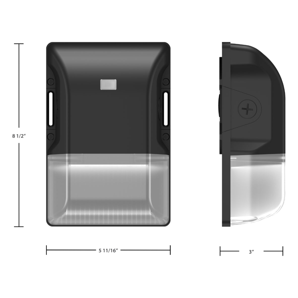 LED Mini Wall Pack With Photocell, 30W, 4300 Lumens, 30K/40K/50K, 120-277V, White - Bees Lighting