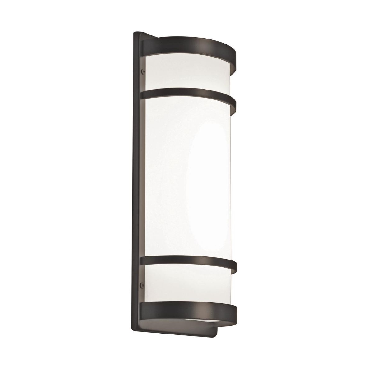 Brio 18 in. LED Wall Light Oil Rubbed Bronze Finish White Shade - Bees Lighting