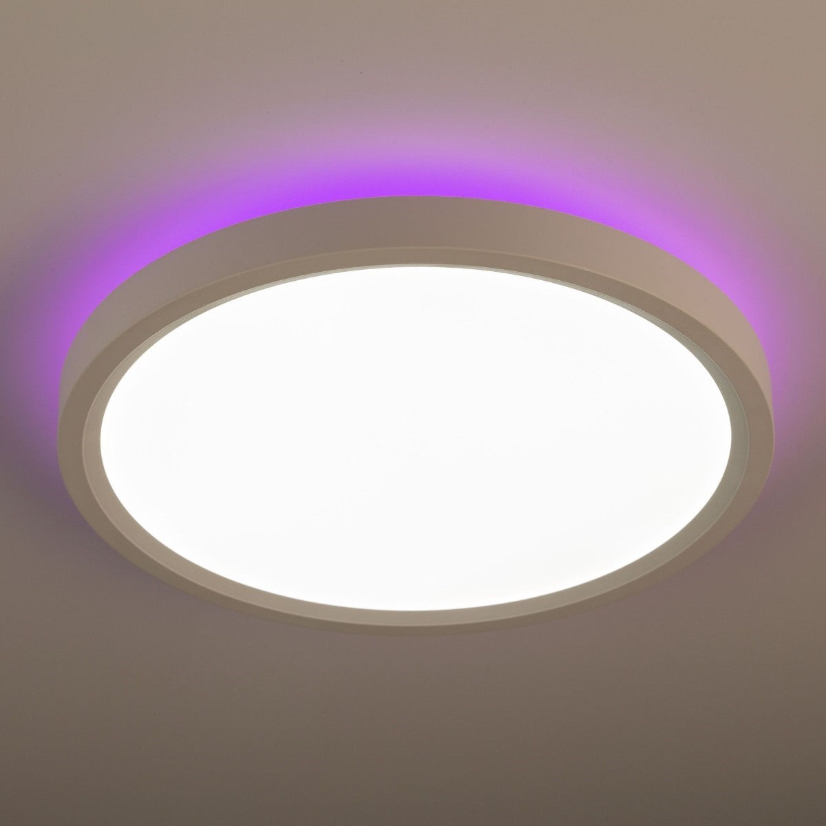 12 in. Smart LED Flush Mount Light RGB White Finish - Bees Lighting