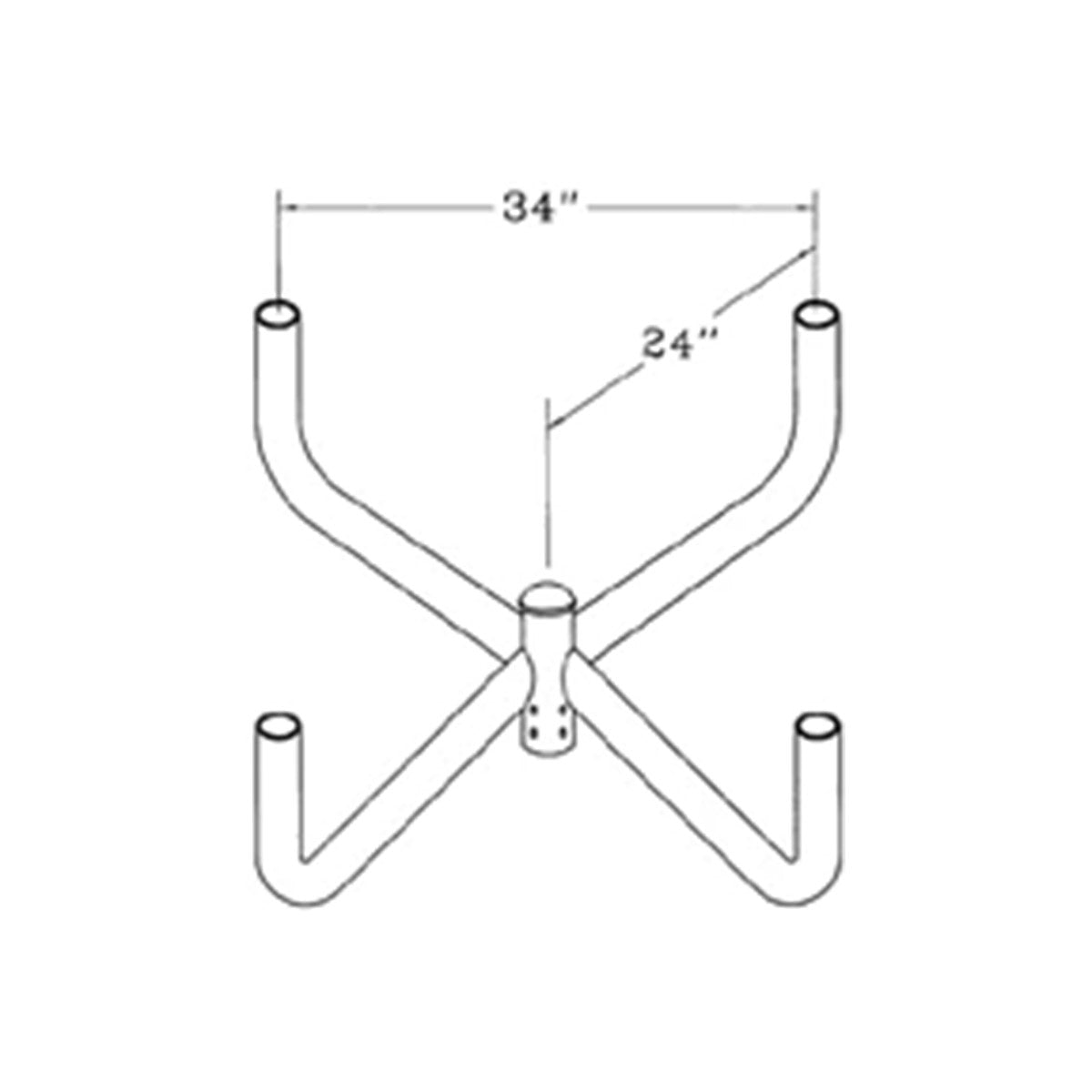 RAB Lighting BULL4 Poles Bull Bracket Bullhorn Four Light Bronze, Bronze Finish - Bees Lighting