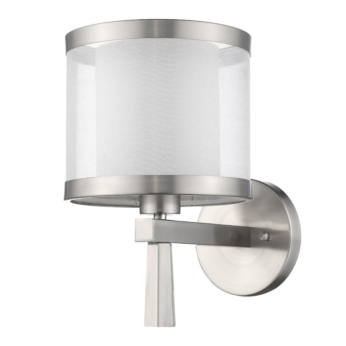 Lux 13 in. Armed Sconce Nickel Finish