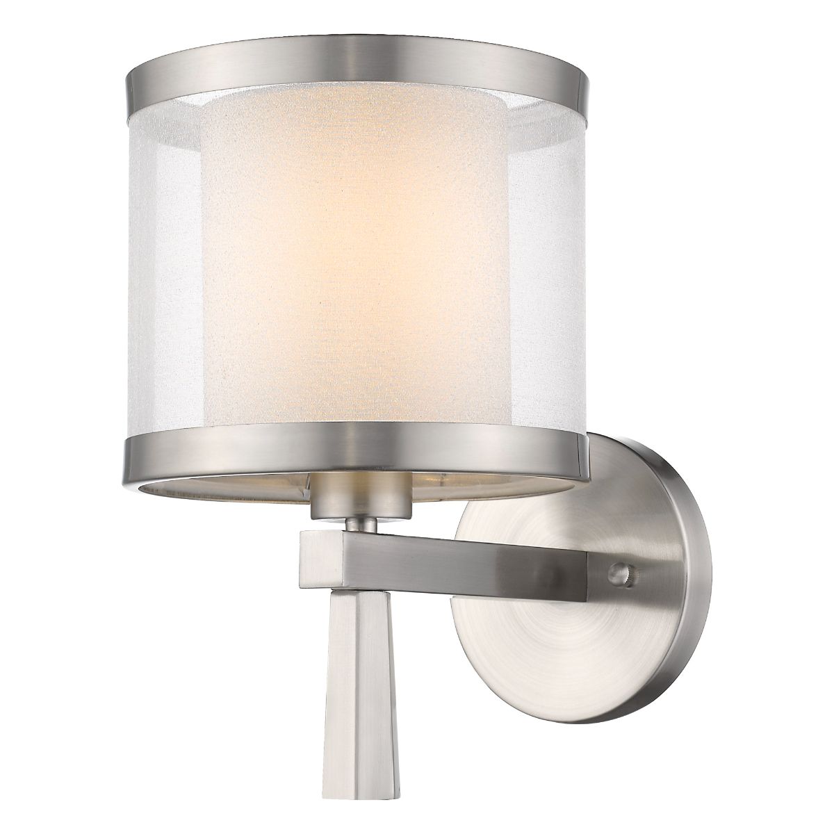 Lux 13 in. Armed Sconce Nickel Finish