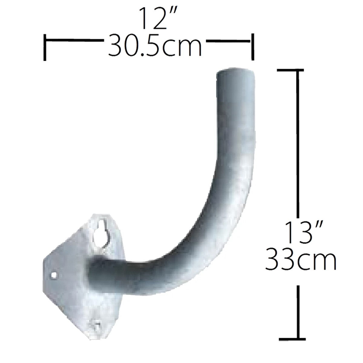 Poles Wood Mounting Right Angle Bracket For Slipfitter, Galvanized steel Finish - Bees Lighting