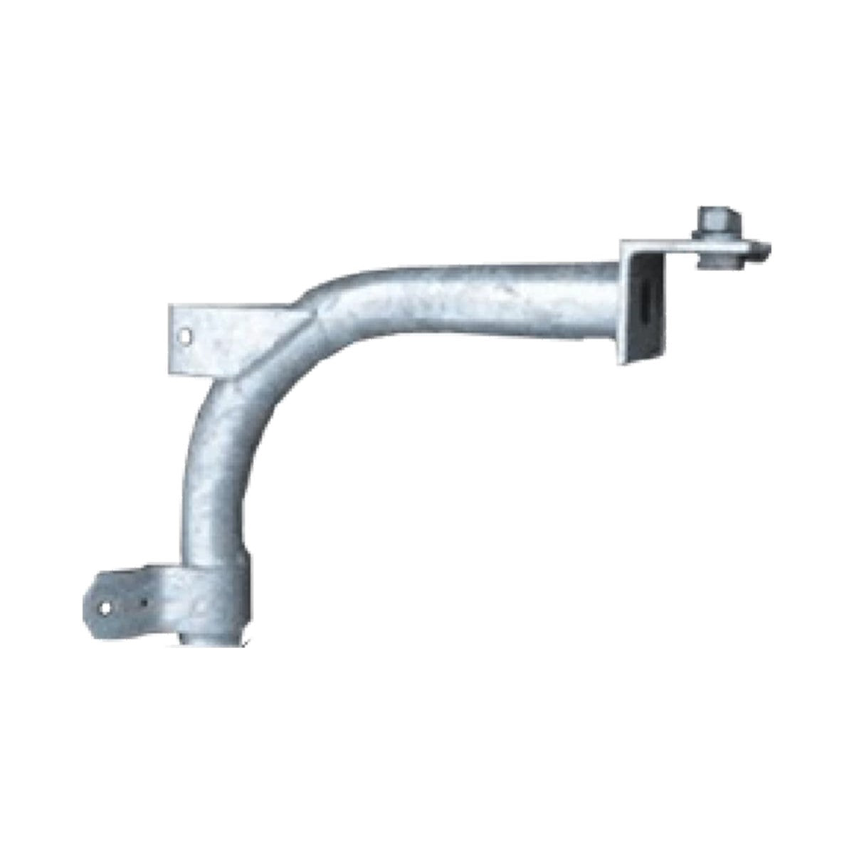 Poles Wood Mount Curve Bracket 18 Inches, Galvanized steel Finish - Bees Lighting