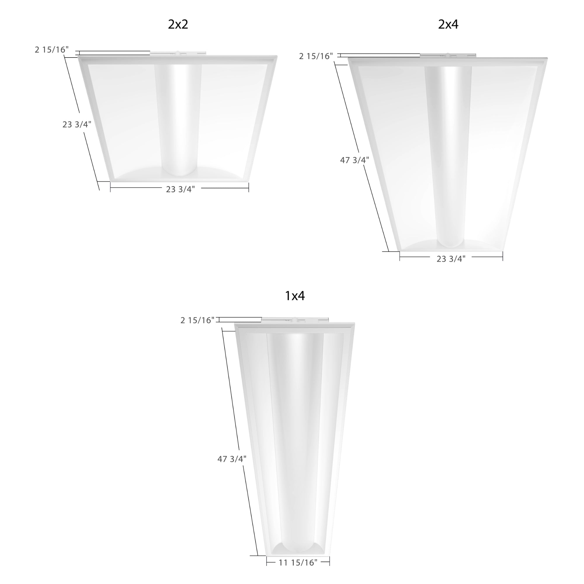 RAB C-SWISH2X4 2x4 LED Troffer 4884 Lumens 40W Selectable CCT 120-277V Microwave Sensor Battery Backup White