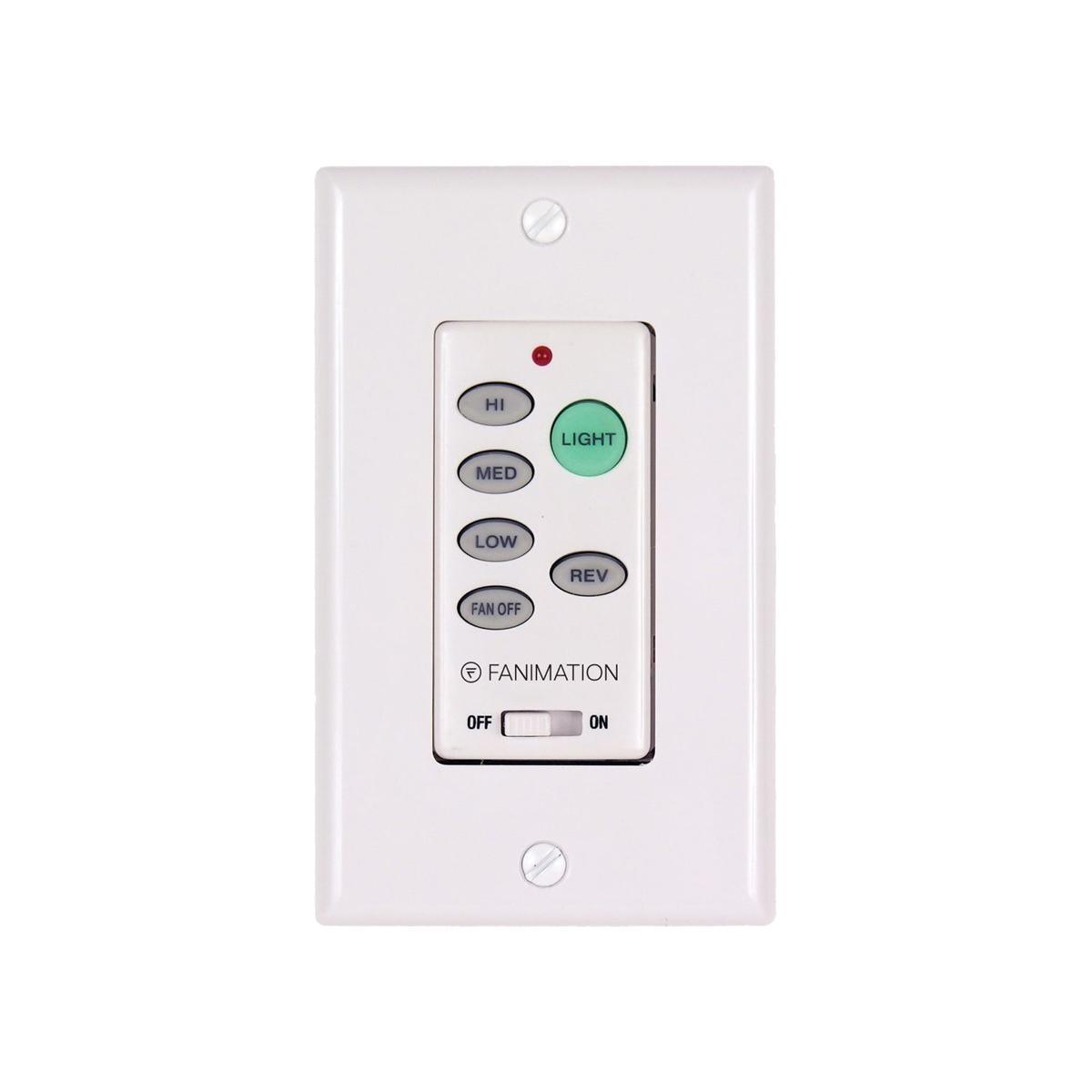 3-Speed Ceiling Fan And Light Wall Control Reversing Switch, White Finish