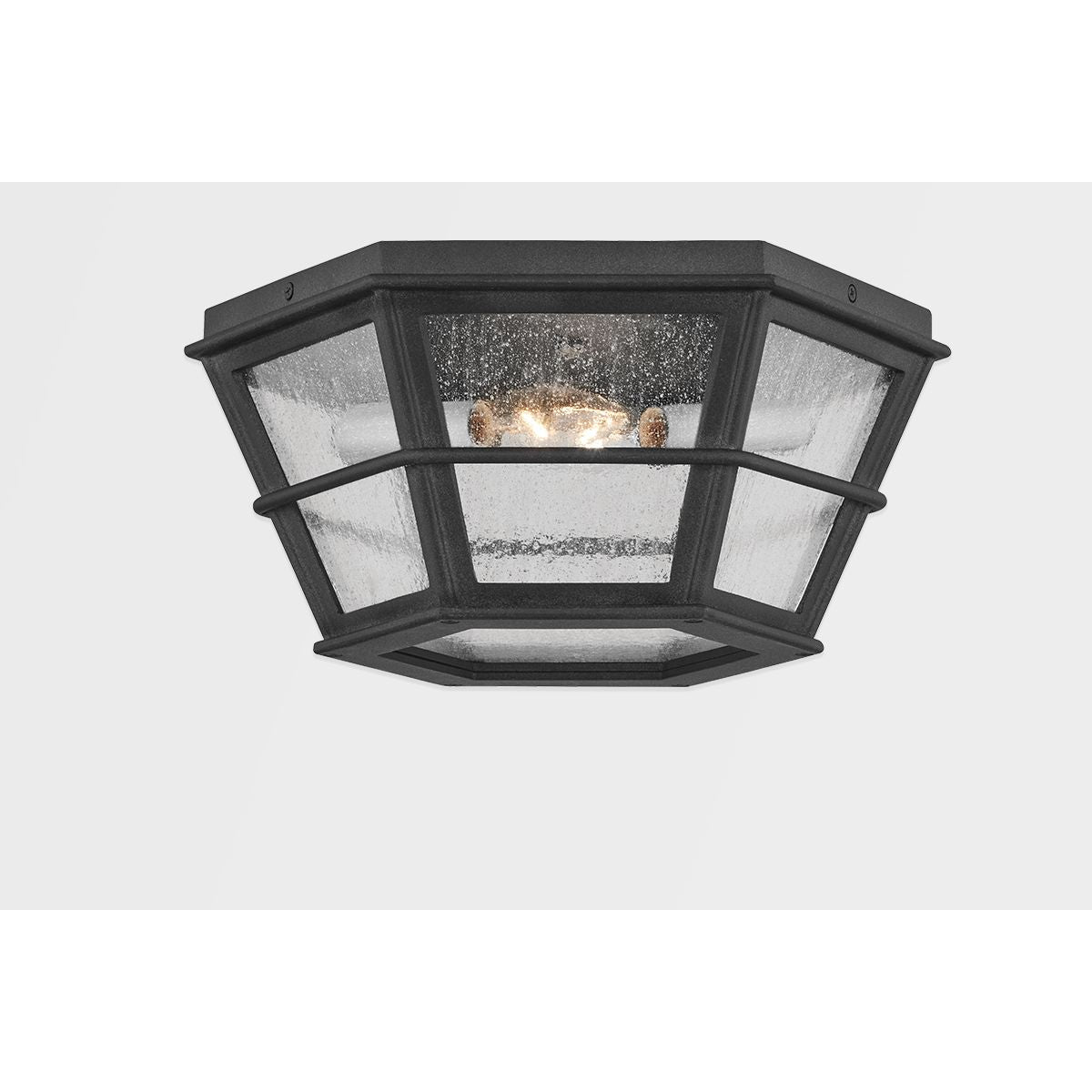 LAKE COUNTY 14 in. 2 lights Outdoor Flush Mount iron finish - Bees Lighting