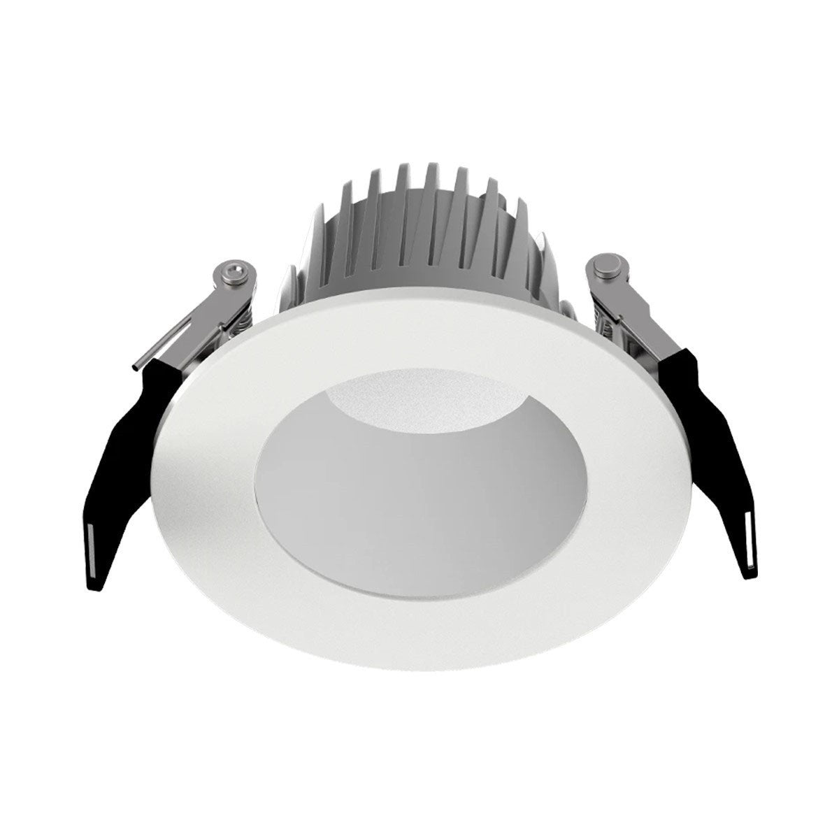 4 Inch LED Deep Regress Commercial Downlight, Field Adjustable 8/10/11W, 500/600/700 Lumens, 30/35/40/50K, Smooth Trim, Matte Silver Finish