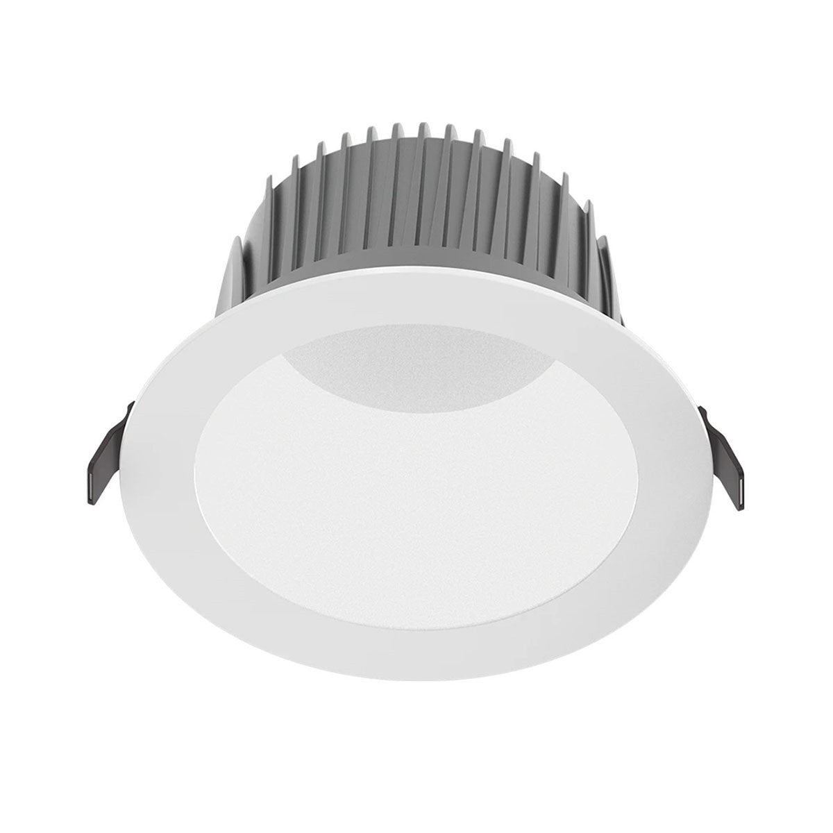 8 Inch LED Deep Regress Commercial Downlight, Field Adjustable 34/46/59W, 3000/4000/5000 Lumens, 30/35/40/50K, Smooth Trim, White Finish