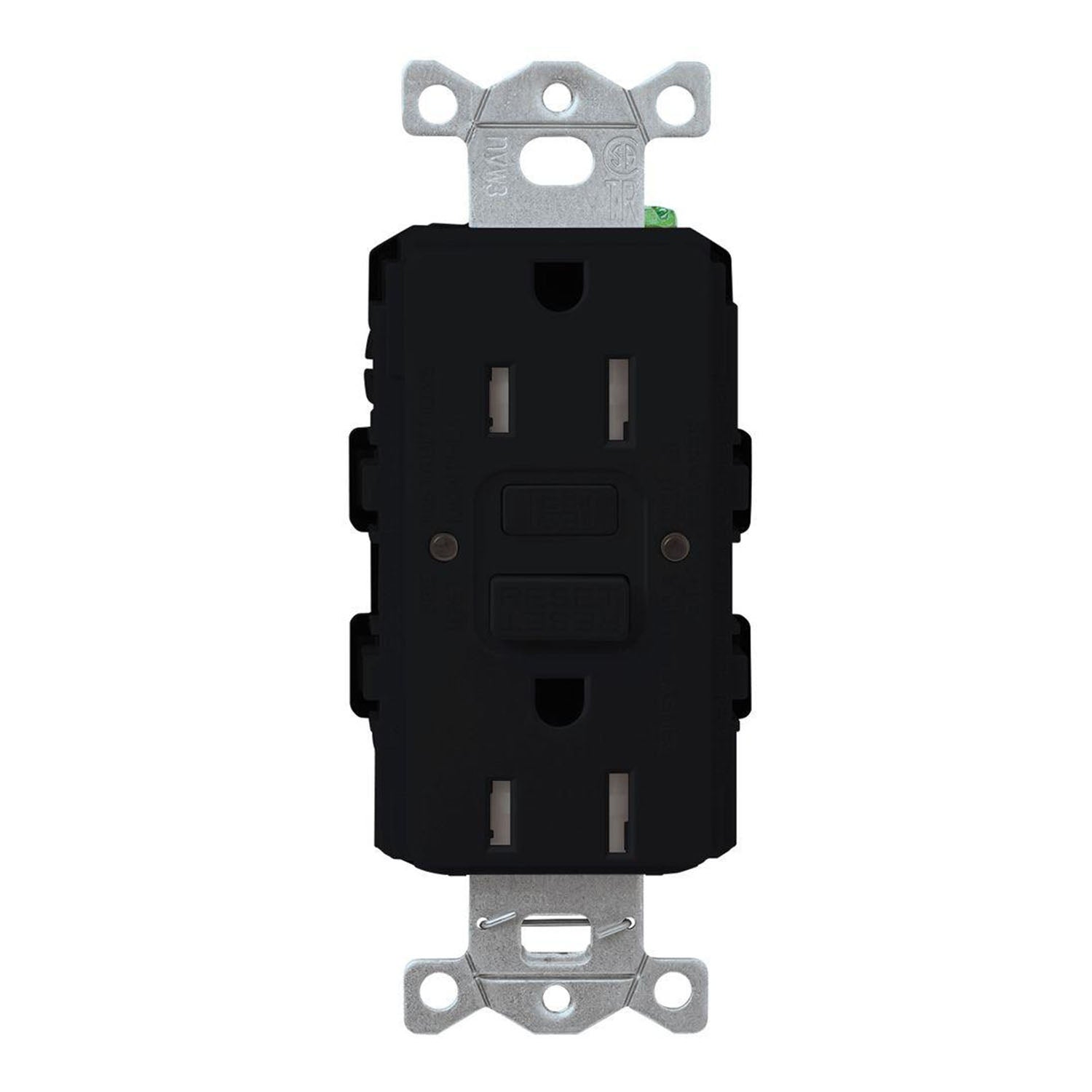 Lutron CAR-15-GFST Claro Tamper-Resistant Self-Testing 15A GFCI Receptacle - Bees Lighting