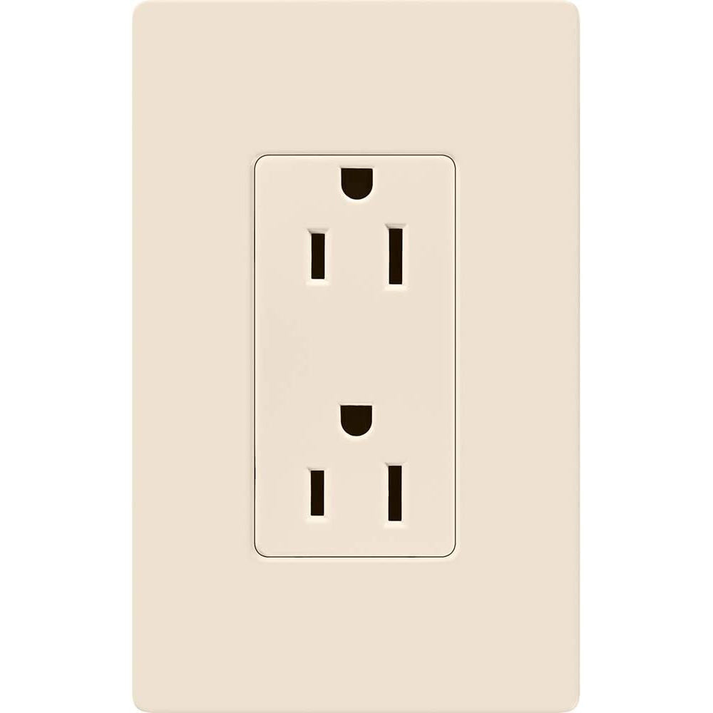 Claro 15 Amp Duplex Outlet, Light Almond - Bees Lighting