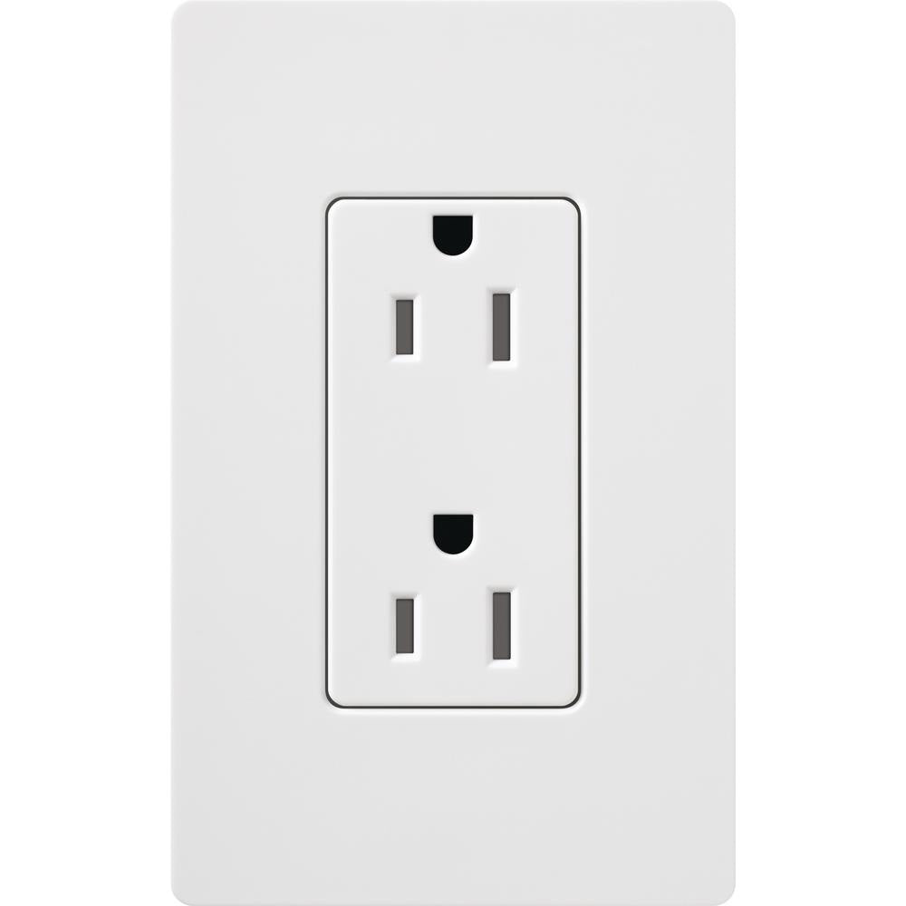 Claro 15 Amp Duplex Outlet, White - Bees Lighting