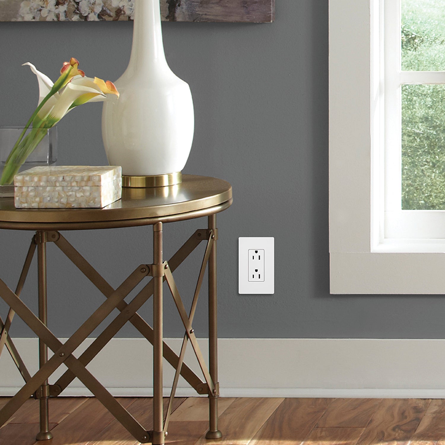 Claro 15 Amp Duplex Outlet, Black - Bees Lighting