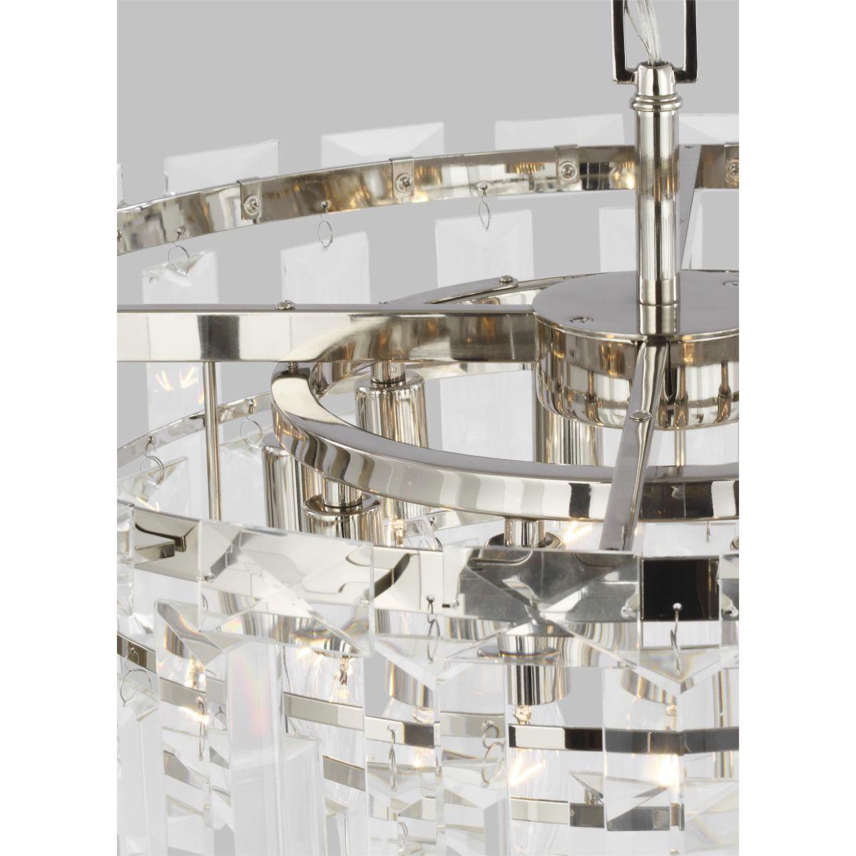 Arden 24 in. 10 Lights Chandelier Nickel finish - Bees Lighting