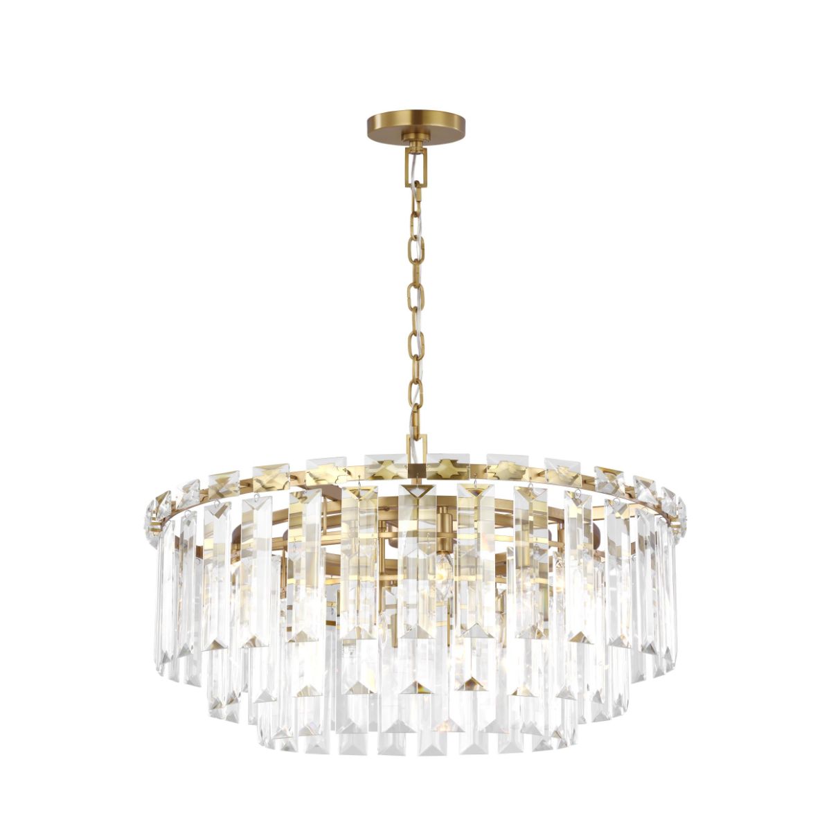 Arden 33 in. 16 Lights Chandelier Brass Finish - Bees Lighting