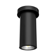 3" Black LED Cylinder Surface Light, 10W, 950lm, Selectable CCT, 120-277V