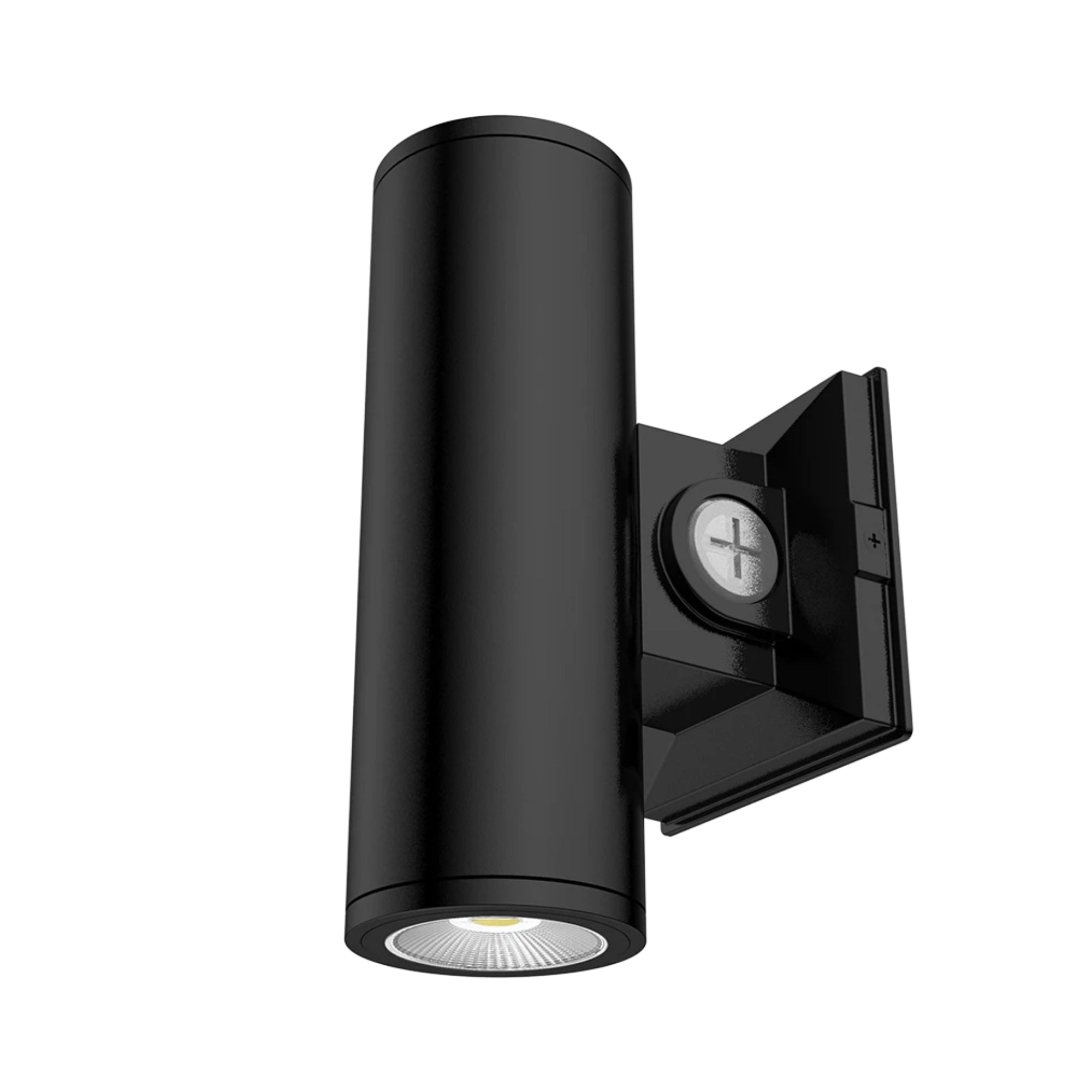 3" Black LED Cylinder Wall Light, 10W, 1000lm, Up/Down, Selectable CCT, 120-277V