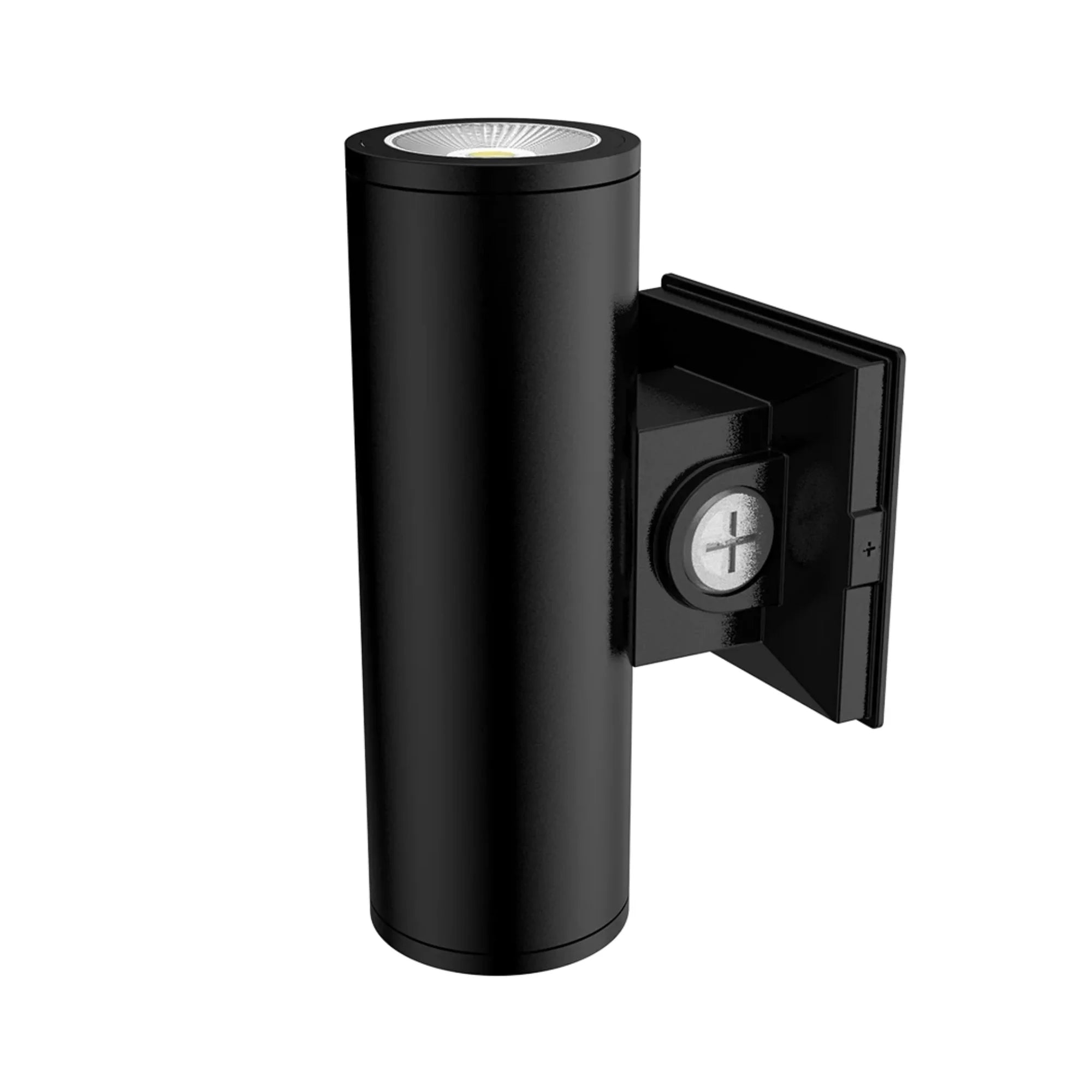 3" Black LED Cylinder Wall Light, 10W, 1000lm, Up/Down, Selectable CCT, 120-277V