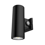 4" Black LED Cylinder Wall Light, 20W, 2000lm, Up/Down, Selectable CCT, 120-277V