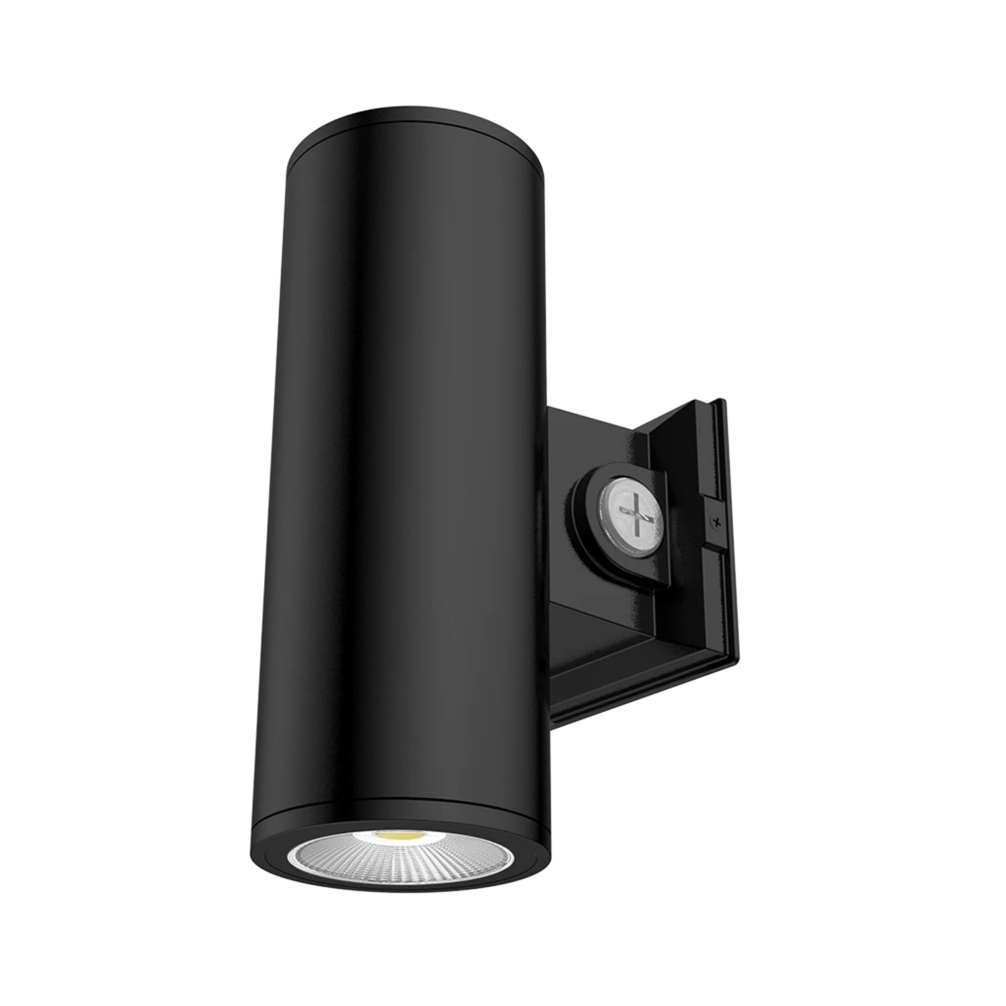 4" Black LED Cylinder Wall Light, 20W, 2000lm, Up/Down, Selectable CCT, 120-277V