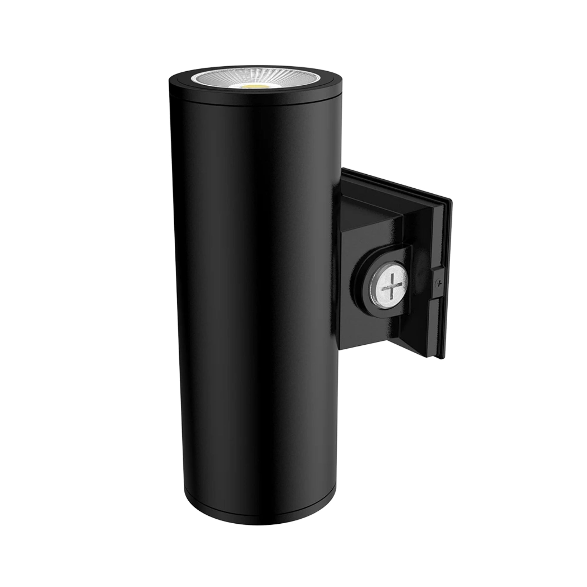 4" Black LED Cylinder Wall Light, 20W, 2000lm, Up/Down, Selectable CCT, 120-277V