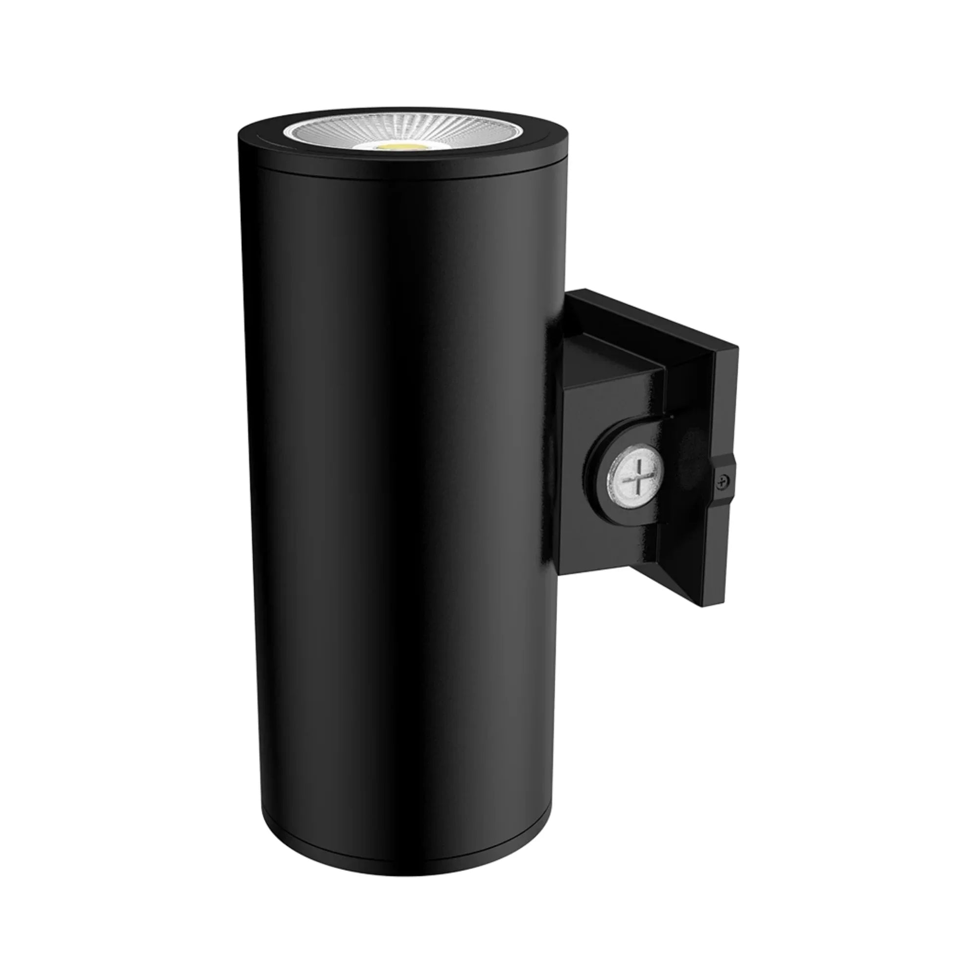 6" Black LED Cylinder Wall Light, 36W, 3300lm, Up/Down, Selectable CCT, 120-277V