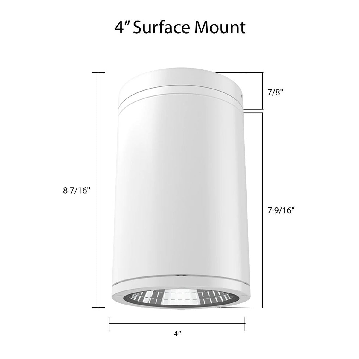 RAB CD34 4 Inch 20W LED Surface/Pendant Mount Cylinder with Frosted Lens Selectable CCT