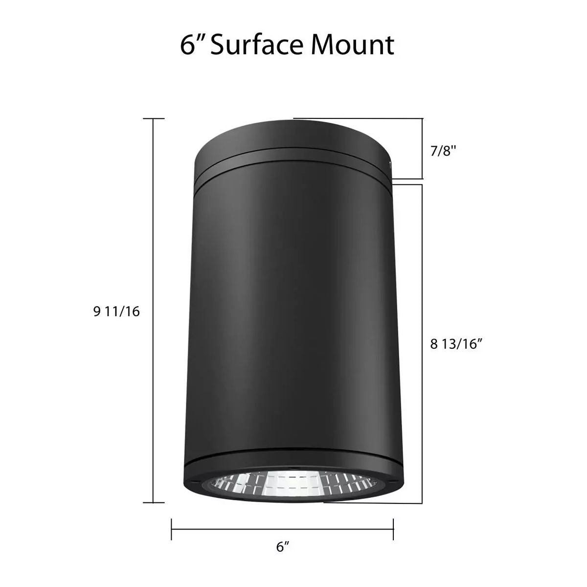 RAB CD34 6 Inch 30W LED Surface/Pendant Mount Cylinder with Frosted Lens Selectable CCT
