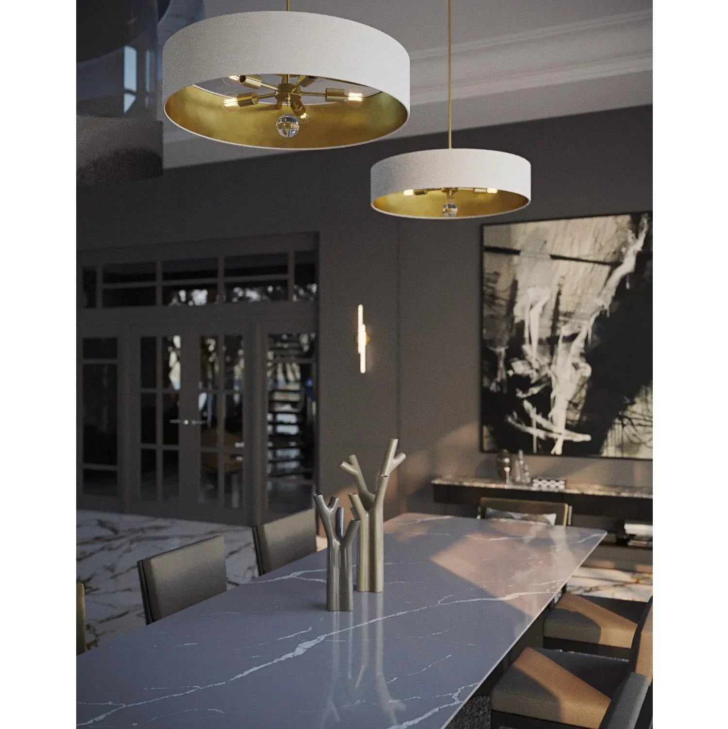 Celine 30'' 5-Light Convertible Pendant Light - Bees Lighting