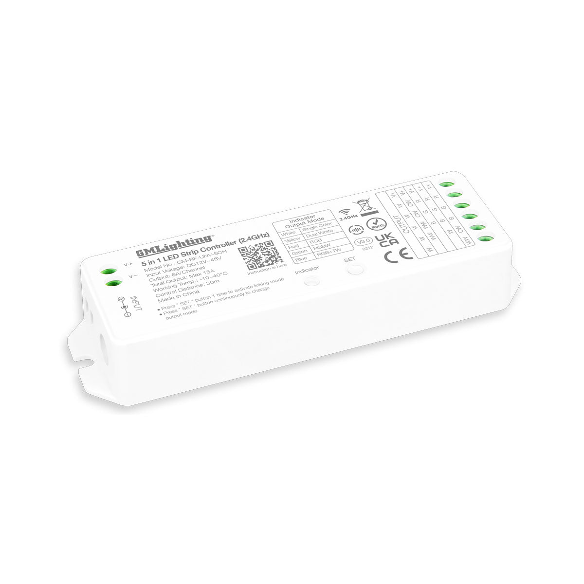 Universal Control Module, 1-5 Channel x 6A, 12-24V DC Input - Bees Lighting