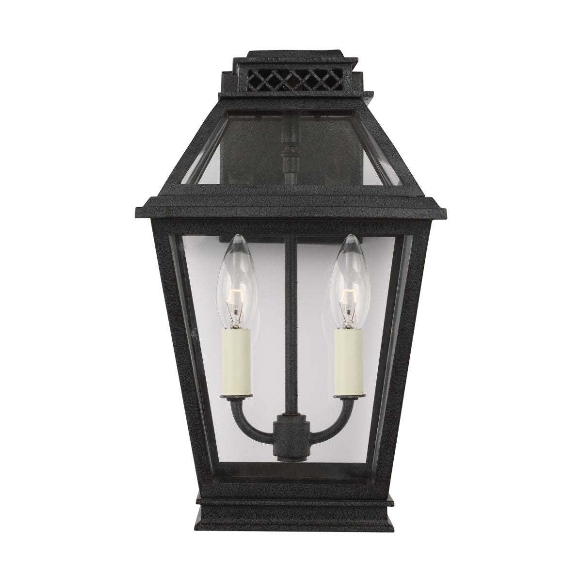 Falmouth Small 14 In. 2 Lights Outdoor Wall Light Gray Finish
