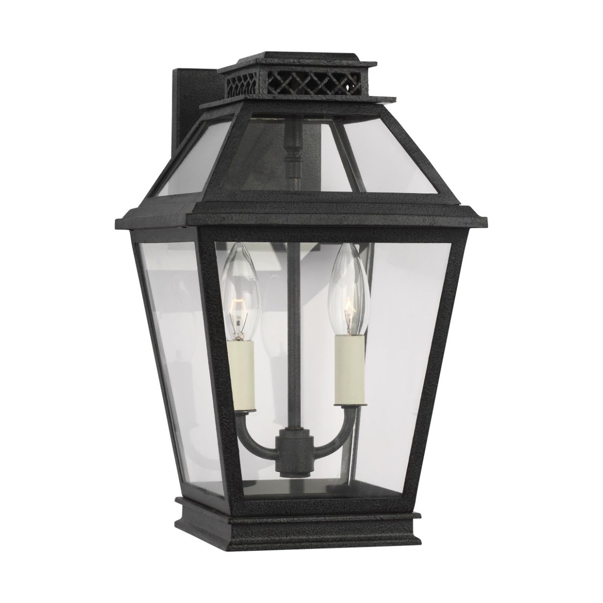 Falmouth Small 14 In. 2 Lights Outdoor Wall Light Gray Finish
