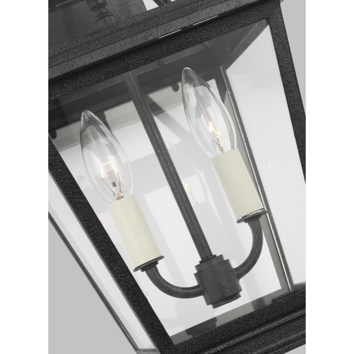 Falmouth Small 14 In. 2 Lights Outdoor Wall Light Gray Finish - Bees Lighting