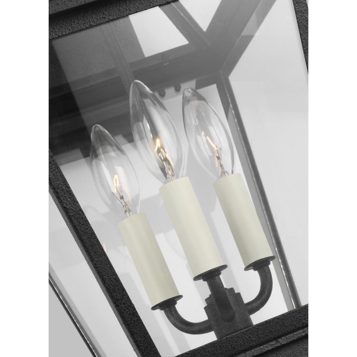 Falmouth Medium 16 In. 3 Lights Outdoor Wall Light Gray Finish - Bees Lighting