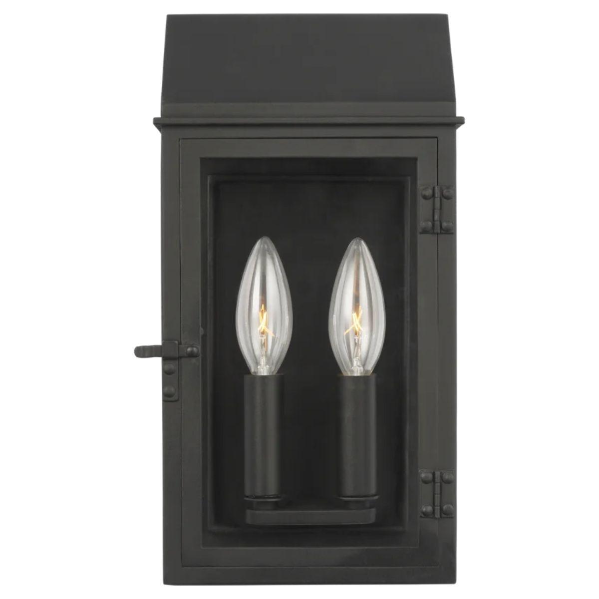 Hingham 12 In. 2 lights Outdoor Wall Light Black Finish - Bees Lighting