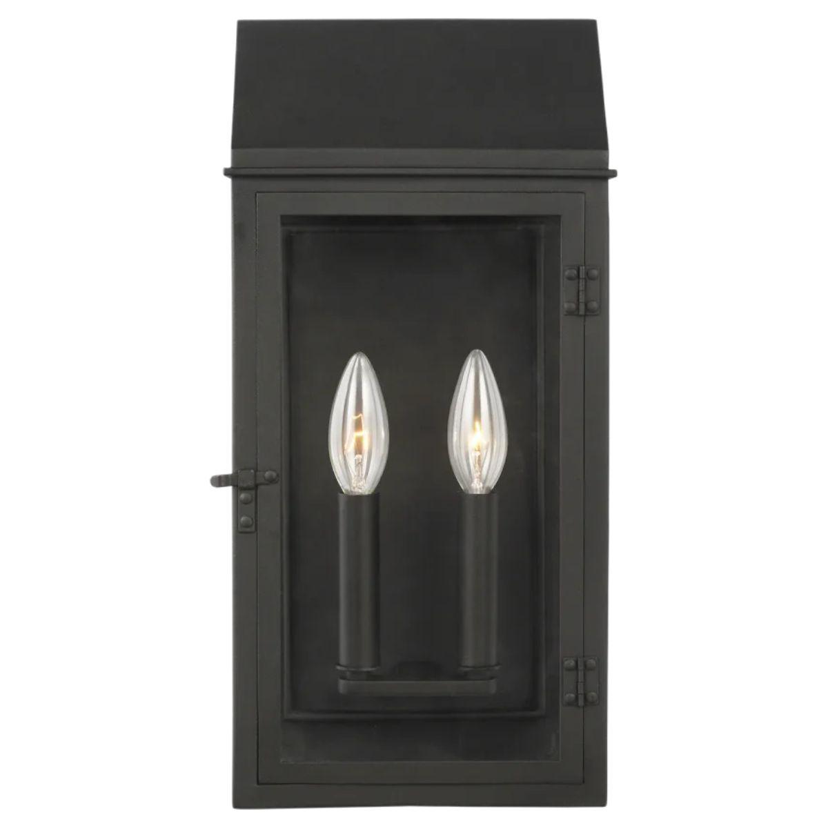 Hingham 16 In. 2 lights Outdoor Wall Light Black Finish - Bees Lighting